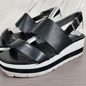 Circus by Sam Edelman Chandler Platform Sandal Black/White Womens Size 10 / 41.5